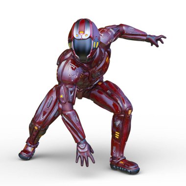 Siber adam 3D cg render