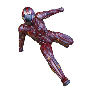 Siber adam 3D cg render