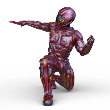 Siber adam 3D cg render