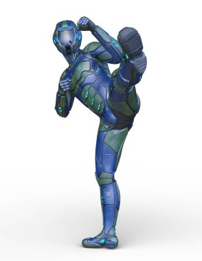 Siber adam 3D cg render