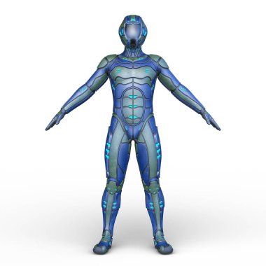 Siber adam 3D cg render