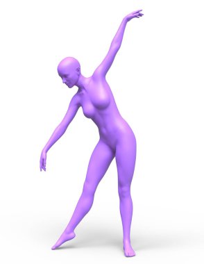 Pembe kadının 3d Cg render