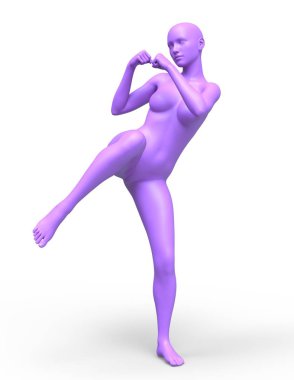 Pembe kadının 3d Cg render