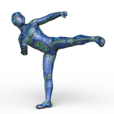 Siber adam 3D cg render