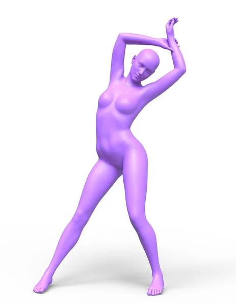ピンクの女性の3D Cgレンダリング — ストック写真