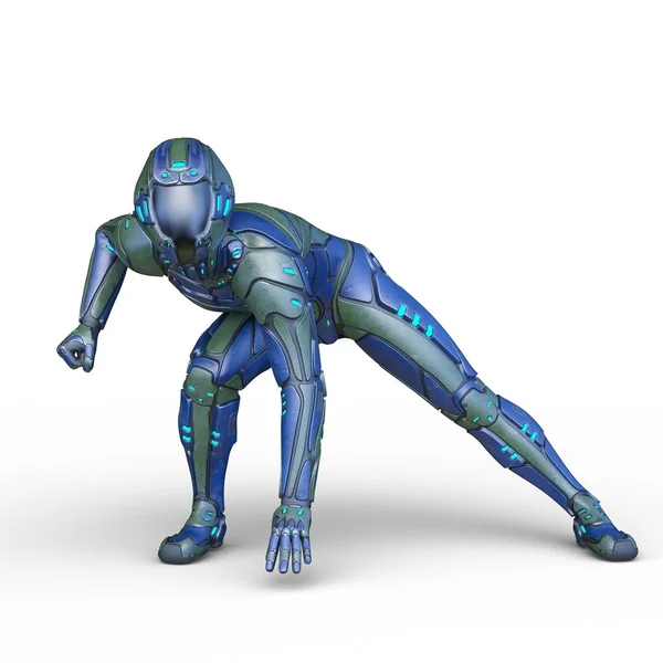 Rendering Cyber Man — Stock Photo, Image