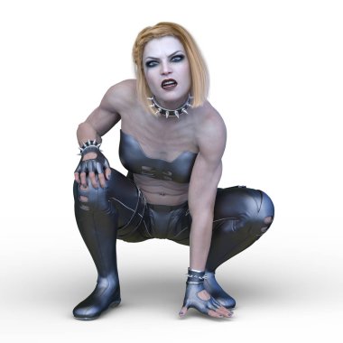 3D cg işleme bir kostüm kız