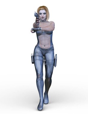 3D cg işleme bir kostüm kız