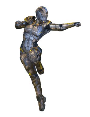 Siber adam 3D cg render