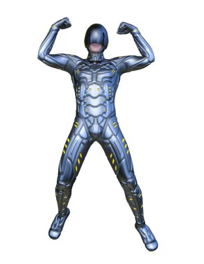 Siber adam 3D cg render