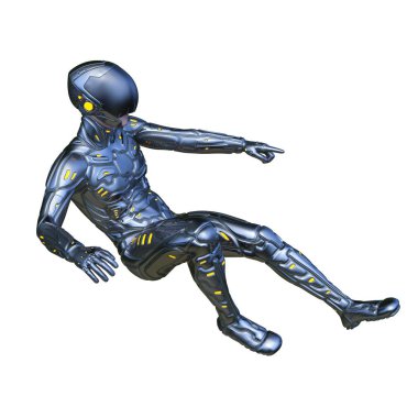 Siber adam 3D cg render