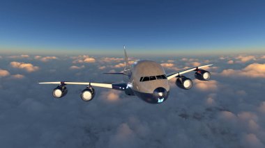 Uçak 3d cg render