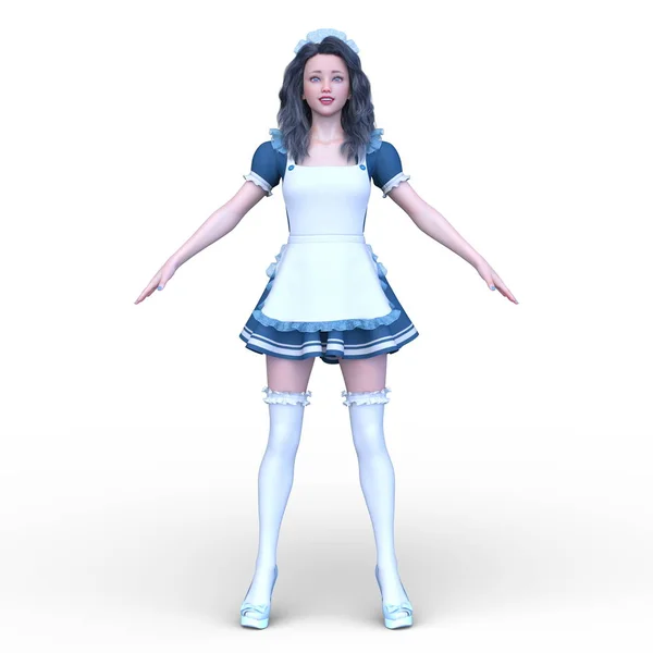 Rendering Costume Girl — Stock Photo, Image