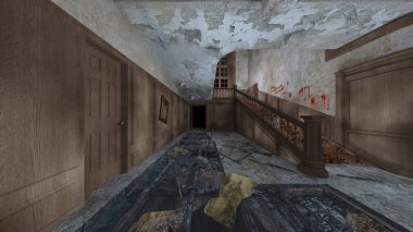 Korku evi 3d cg render