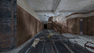 Korku evi 3d cg render