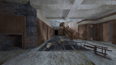 Korku evi 3d cg render