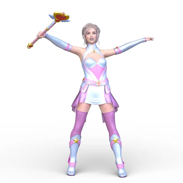 Rendering Costume Girl — Stock Photo, Image