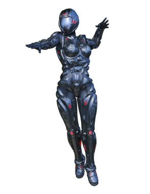 cyber kadının 3D cg işleme