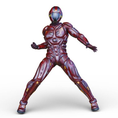 Siber adam 3D cg render