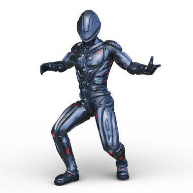 Siber adam 3D cg render