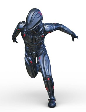 Siber adam 3D cg render