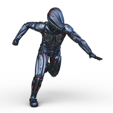 Siber adam 3D cg render