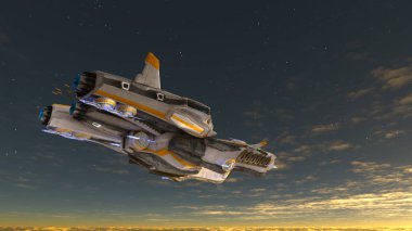 Uzay gemisi 3d cg render