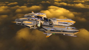 Uzay gemisi 3d cg render