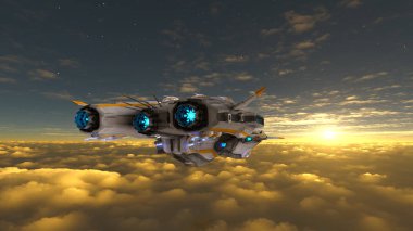 Uzay gemisi 3d cg render