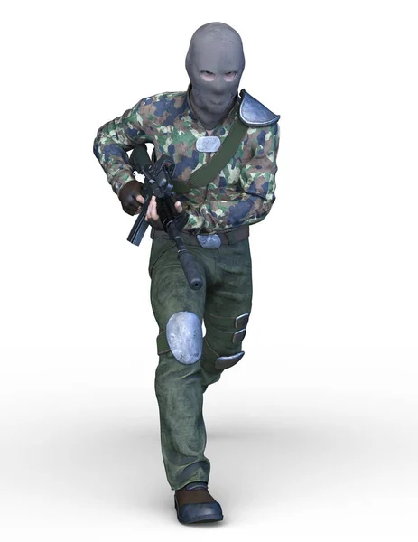 Rendering Soldier — Stock Photo, Image