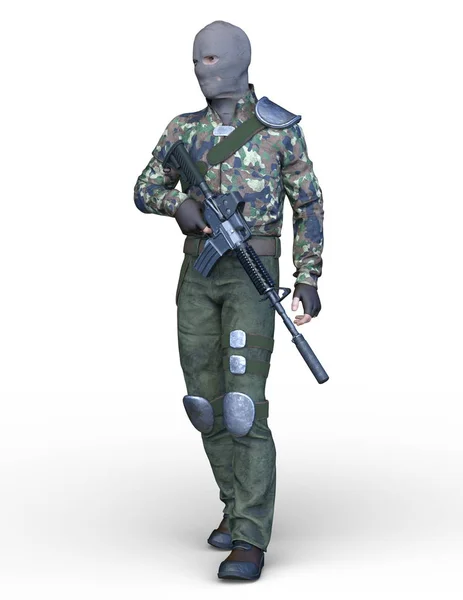 Rendering Soldier — Stock Photo, Image