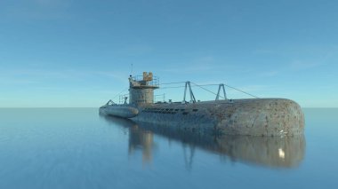 Denizaltı 3d cg render