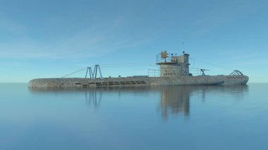 Denizaltı 3d cg render