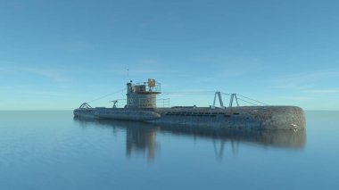 Denizaltı 3d cg render