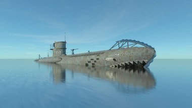 Denizaltı 3d cg render