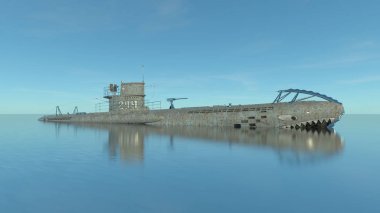 Denizaltı 3d cg render