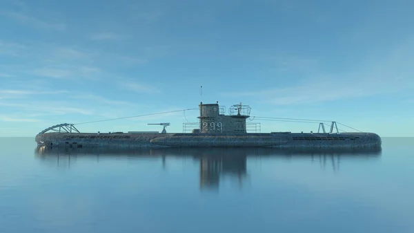 Rendering Ubåten — Stockfoto