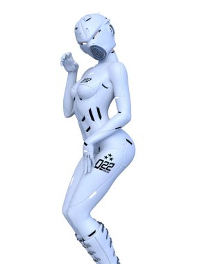 cyber kadının 3D cg işleme