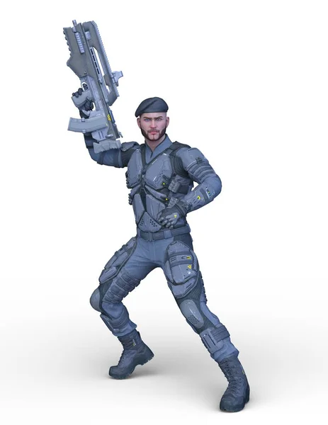 Rendering Soldier — Stock Photo, Image