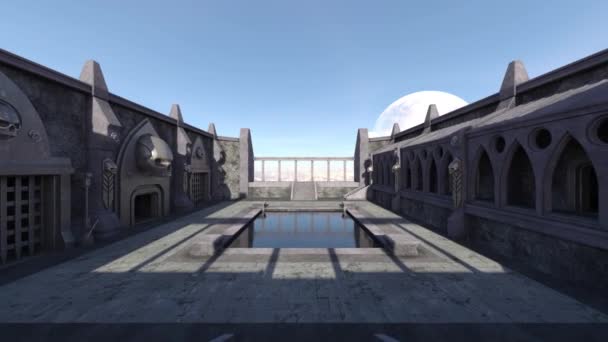 Rendering Van Kasteel — Stockvideo