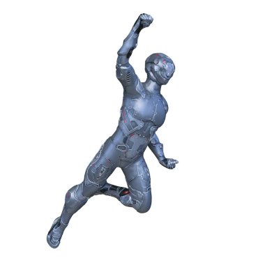 Siber adam 3D cg render