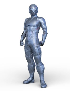 Siber adam 3D cg render