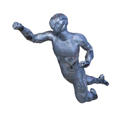 Siber adam 3D cg render