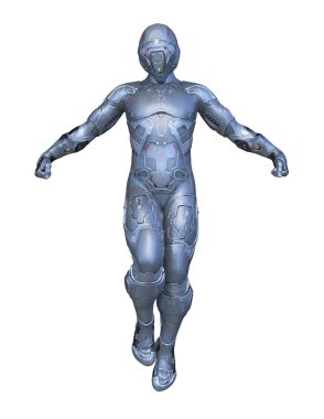 Siber adam 3D cg render