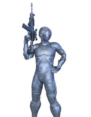 Siber adam 3D cg render