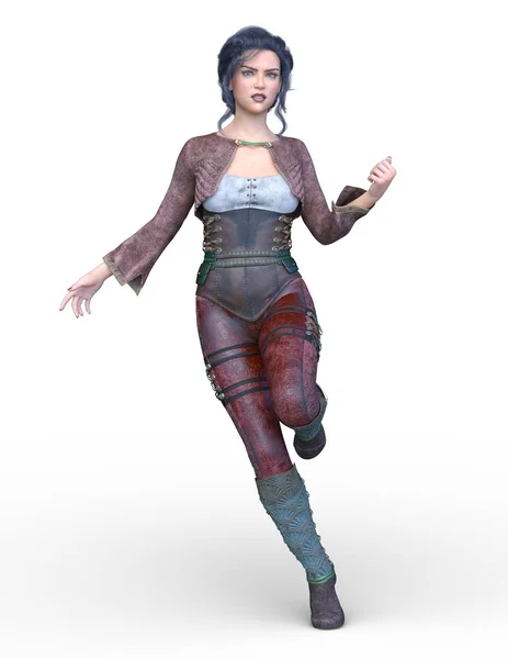 Rendering Costume Girl — Stock Photo, Image