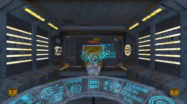 Terk edilmiş binanın 3d Cg render