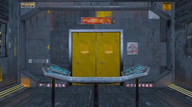 Terk edilmiş binanın 3d Cg render