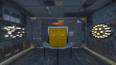 Terk edilmiş binanın 3d Cg render