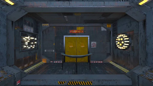 Terk edilmiş binanın 3d Cg render